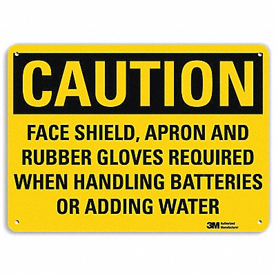 LYLE U41298NP14X10 Caution Sign 10 inx14 in Plastic