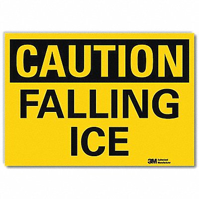 LYLE U41301RD10X7 Rflct Icy Conditions Lbl 7x10in Plastic