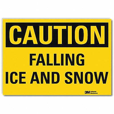 LYLE U41302RD10X7 Rflct Icy Conditions Lbl 7x10in Plastic