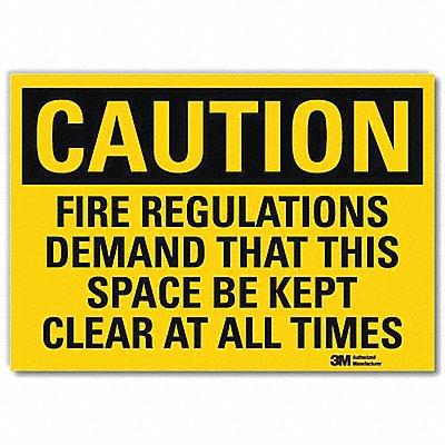 LYLE U41308RD7X5 Safety Sign 5inx7in Reflective Sheeting