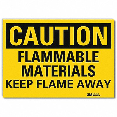 LYLE U41312RD14X10 Caution Sign 10x14in Reflective Sheeting