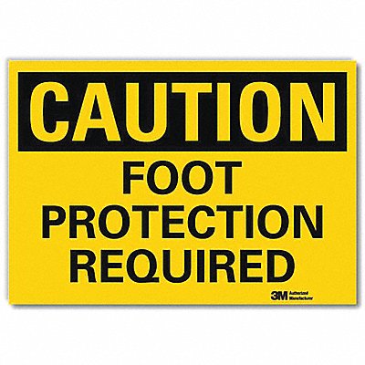 LYLE U41321RD10X7 Caution Sign 7 in x 10 in Reflective Sheeting
