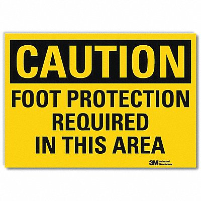 LYLE U41322RD14X10 Caution Sign 10in x 14in Reflective Sheeting