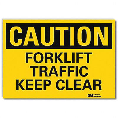 LYLE U41327RD7X5 Safety Sign 5 in x 7 in Reflective Sheeting