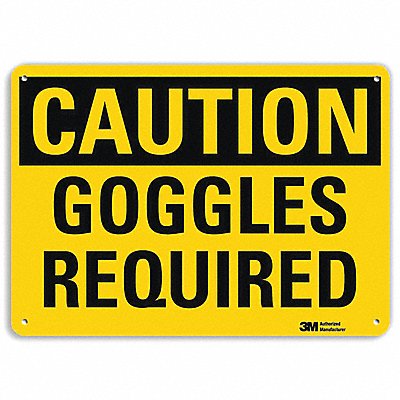 LYLE U41344RA10X7 Safety Sign 7 in x 10 in Aluminum
