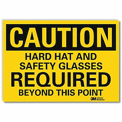 LYLE U41354RD14X10 Caution Sign 10x14in Reflective Sheeting