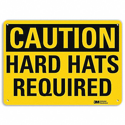 LYLE U41363NA14x10 Caution Sign 10 in x 14 in Aluminum