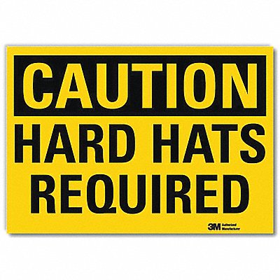 LYLE U41363RD7X5 Caution Sign 5 in x 7 in Reflective Sheeting