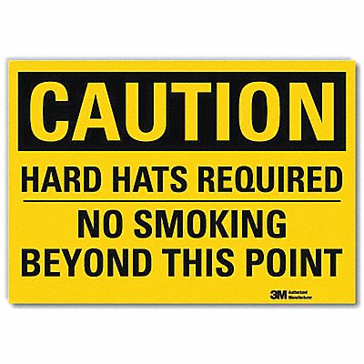 LYLE U41367RD7X5 Caution Sign 5 in x 7 in Reflective Sheeting