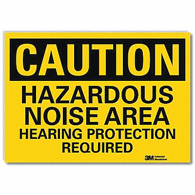 LYLE U41375RD14X10 Caution Sign 10x14in Reflective Sheeting