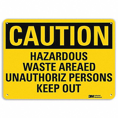 LYLE U41379RA10X7 Safety Sign 7 in x 10 in Aluminum