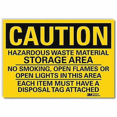 LYLE U41381RD14X10 No Smoking Sign 10inx14in Reflective Sheeting