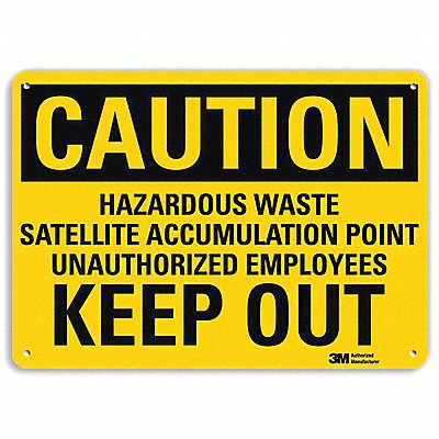 LYLE U41382RA10X7 Safety Sign 7 in x 10 in Aluminum