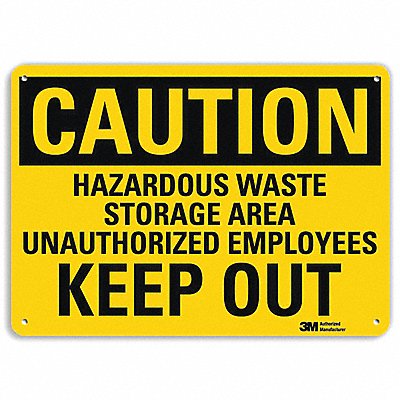 LYLE U41388NP14X10 Caution Sign 10 inx14 in Plastic