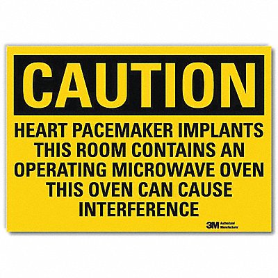 LYLE U41405RD10X7 Caution Sign 7 in x 10 in Reflective Sheeting