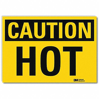 LYLE U41424RD14X10 Caution Sign 10x14in Reflective Sheeting