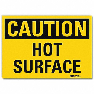 LYLE U41428RD14X10 Caution Sign 10x14in Reflective Sheeting