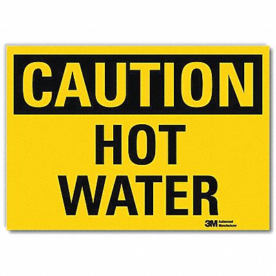 LYLE U41432RD14X10 Caution Sign 10in x 14in Reflective Sheeting