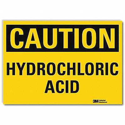 LYLE U41435RD7X5 Caution Sign 5 in x 7 in Reflective Sheeting