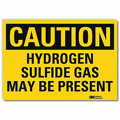 LYLE U41436RD7X5 Caution Sign 5 in x 7 in Reflective Sheeting