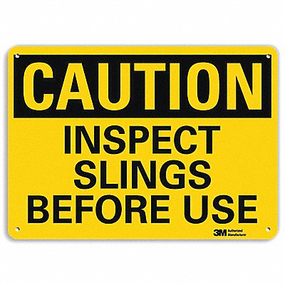 LYLE U41443NP10X7 Caution Sign 7 inx10 in Plastic