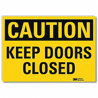 LYLE U41457RD10X7 Safety Sign 7inx10in Reflective Sheeting