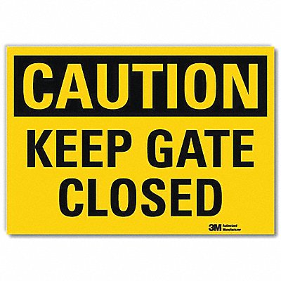 LYLE U41459RD14X10 Safety Sign 10x14in Reflective Sheeting