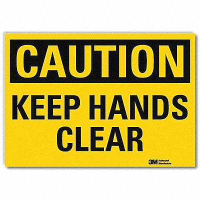 LYLE U41461RD10X7 Caution Sign 7inx10inReflective Sheeting