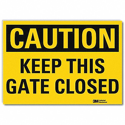 LYLE U41473RD14X10 Safety Sign 10x14in Reflective Sheeting