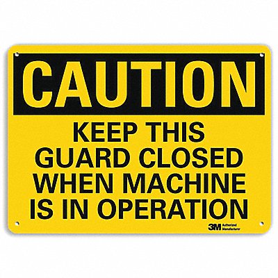 LYLE U41474RA14X10 Safety Sign 10 in x 14 in Aluminum