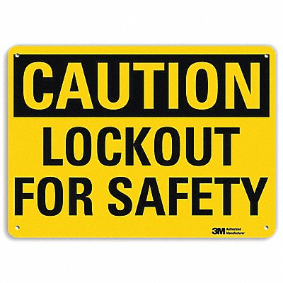 LYLE U41502NA14x10 Caution Sign 10 in x 14 in Aluminum