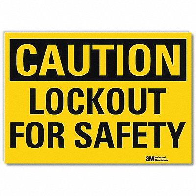 LYLE U41502RD14X10 Caution Sign 10in x 14in Reflective Sheeting
