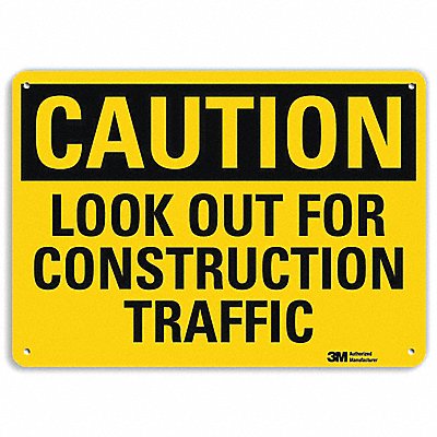 LYLE U41505NP14X10 Caution Sign 10 inx14 in Plastic