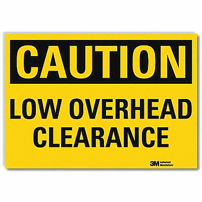 LYLE U41516RD7X5 Safety Sign 5inx7in Reflective Sheeting