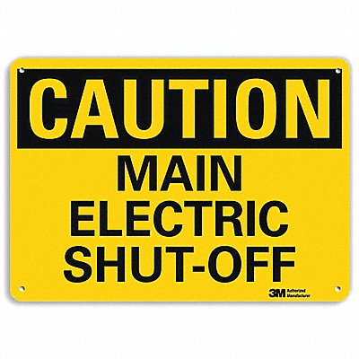 LYLE U41522NP14X10 Caution Sign 10 in x 14 in Plastic