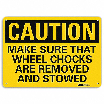 LYLE U41524RA10X7 Safety Sign 7 in x 10 in Aluminum