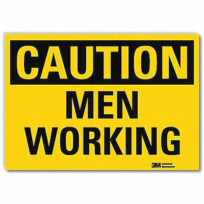 LYLE U41525RD14X10 Safety Sign 10 in x 14 in Reflective Sheeting