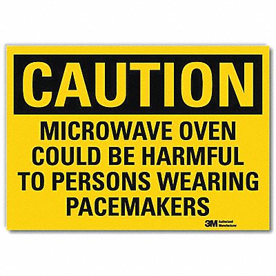 LYLE U41532RD14X10 Caution Sign 10in x 14in Reflective Sheeting