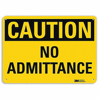 LYLE U41539RA10X7 Safety Sign 7 in x 10 in Aluminum
