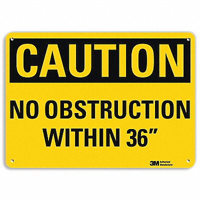LYLE U41542RA10X7 Safety Sign 7 in x 10 in Aluminum