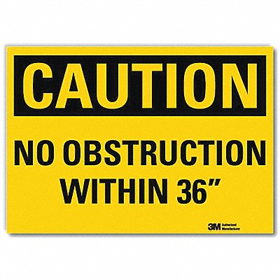 LYLE U41542RD7X5 Safety Sign 5inx7in Reflective Sheeting