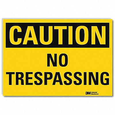 LYLE U41554RD10X7 Safety Sign 7inx10in Reflective Sheeting