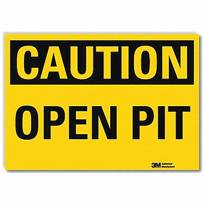 LYLE U41567RD14X10 Safety Sign 10 in x 14 in Reflective Sheeting