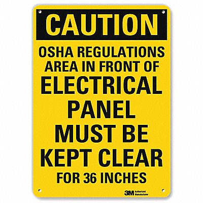 LYLE U41572NA10x14 Caution Sign 14 in x 10 in Aluminum