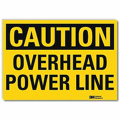 LYLE U41579RD14X10 Caution Sign 10x14in Reflective Sheeting