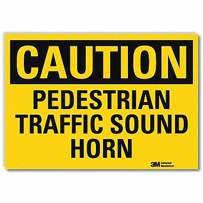 LYLE U41584RD7X5 Rflctv Pedestrian Traffic Lbl 5x7in