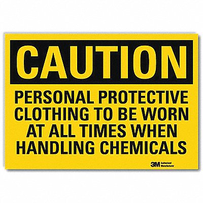 LYLE U41588RD10X7 Caution Sign 7inx10inReflective Sheeting