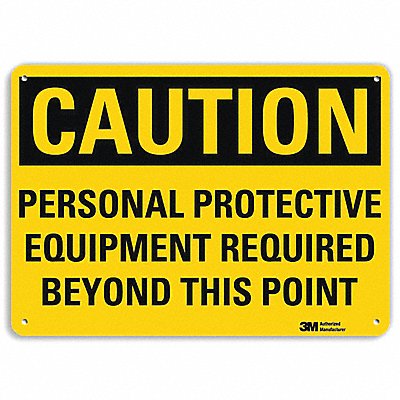 LYLE U41589RA10X7 Safety Sign 7 in x 10 in Aluminum