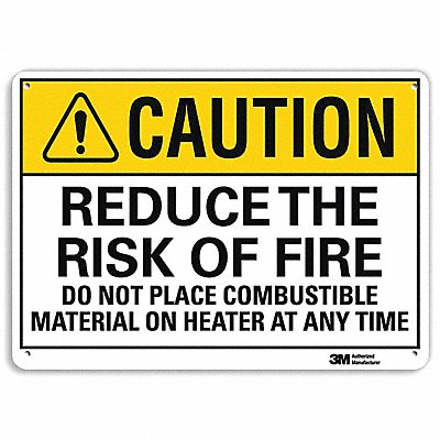 LYLE U41624NA10x7 Caution Sign 7 in x 10 in Aluminum
