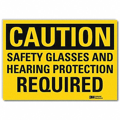 LYLE U41641RD14X10 Caution Sign 10x14in Reflective Sheeting